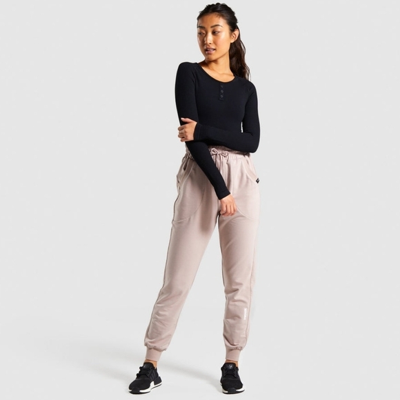 Gymshark Power Down Long Sleeve Bodysuit, Color Black Size S - Picture 1 of 16